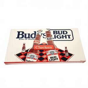 Vintage Rare Bud King of Beers vs.‎ Bud Light Checkers Game NEW